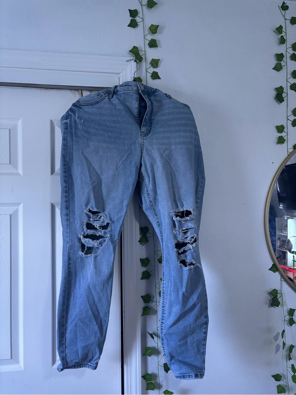 Light Blue Distressed  Jeans